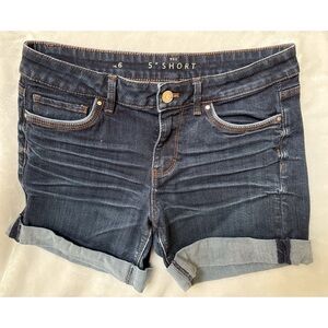 White House Black Market Dark Blue Jean Shorts